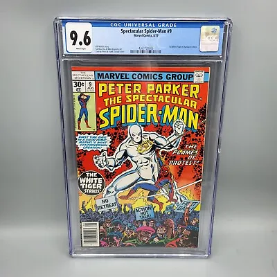 Buy Spectacular Spider-Man Peter Parker #9 CGC 9.6 1977 1st White Tiger In Comics • 99.57£