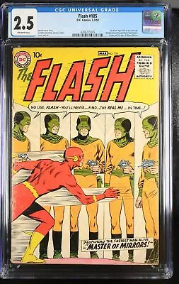 Buy Flash #105 CGC GD+ 2.5 1st Silver Age Flash Own Title! First Mirror Master! • 964.33£
