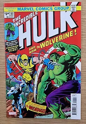 Buy Incredible Hulk #181 Marvel Comics Facsimile 1st Appearance Wolverine • 8£