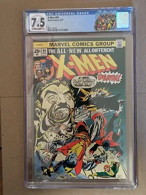Buy X-Men #94 CGC 7.5 New X-Men Claremont Wolverine, OW-to-WHITE Pages, 1975 • 790.61£