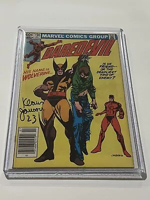 Buy DAREDEVIL #196 Signed By Klaus Janson  - NEWSSTAND - 1ST WOLVERINE MEETING • 52.57£