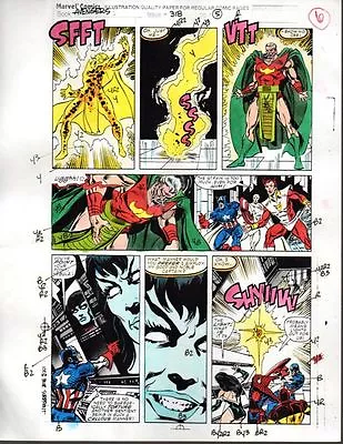 Buy Avengers 318 Marvel Original Color Guide Art:Iron Man/Spider-man/Captain America • 42.15£