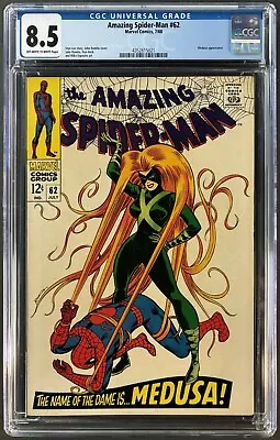 Buy Amazing Spider-man #62 Cgc 8.5 Ow-w Marvel Comics July 1968 - Medusa Appearance • 229.27£