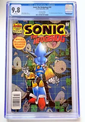 Buy SONIC THE HEDGEHOG #39 NEWSSTAND CGC 9.8 Archie (1996) 1st App. Of Mecha Sonic  • 789.82£