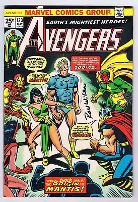 Buy Avengers #123 VF Signed W/COA Ron Wilson MVS Intact 1974 Marvel Comics • 75.16£
