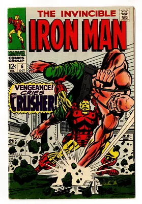 Buy Iron Man #6,   Vengeance, Cries The Crusher!  1968, Vintage  HIGHER GRADE • 96.76£