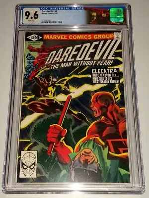 Buy Daredevil #168 Cgc 9.6 Marvel Comics 1981 1st App Elektra Custom Label White Pgs • 999.99£