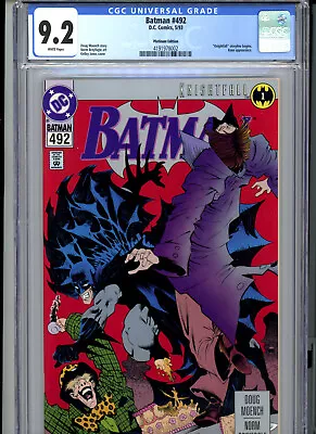 Buy Batman #492 (1993) DC CGC 9.2 White Platinum Edition • 38.70£