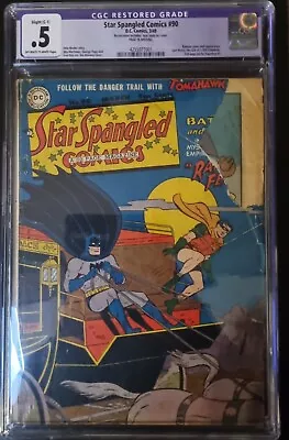 Buy Star Spangled Comics #90 March 1949 (ga) 0.5 Cgc (r)- Batman! Robin Dc Comics🔥  • 100£