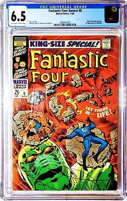 Buy Fantastic Four Annual #6, Cgc 6.5 Off-white To White Pages, 1968 Marvel Comics • 236.98£