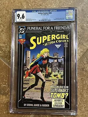 Buy CGC 9.6 Action Comics #686 Supergirl Funeral For A Friend Graded Superman • 80.31£