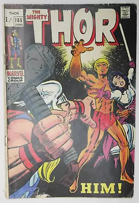 Buy Thor #165 1st Appearance Of HIM Warlock Marvel Comics (1969) • 74.99£