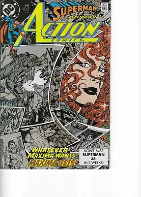 Buy Action Comics #645 1st Appearance Maxima! Superman 1989 DC Comics • 4£