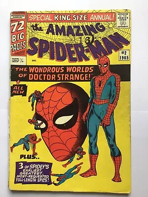 Buy Amazing Spider-Man #2 The Wondrous Worlds Of Doctor Strange Comic 1965 • 60£
