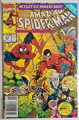 Buy Amazing Spider-Man #343 (01/1991) - 1st Cameo Appearance Of Cardiac NM - Marvel • 6.65£