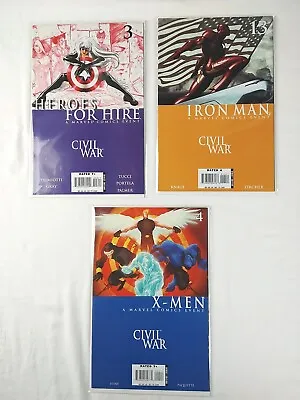Buy Heroes For Hire 3 X-Men 4 Iron Man 13 Civil War Comics Lot (2006 Marvel) • 7.88£