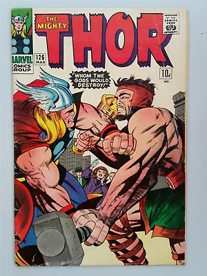 Buy Thor Mighty #126 Vg (4.0) March 1966 1st Own Title Marvel Comics** • 109.99£
