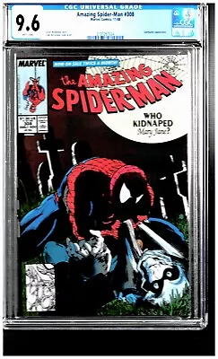 Buy The Amazing Spider-Man # 308 CGC 9.6 Todd McFarlane Art. Cover Misspelling • 95.94£