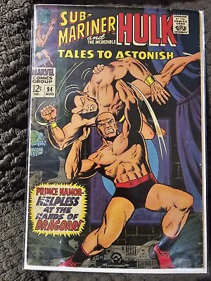 Buy Tales To Astonish #94 Sub-Mariner And Hulk Marvel Comics 1967 12 Cent Low Grade • 14.60£