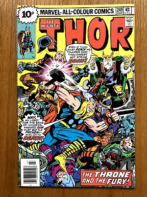 Buy MARVEL COMICS - THE MIGHTY THOR #249 - Bronze Age 1976 CLASSIC JACK KIRBY COVER! • 2.75£