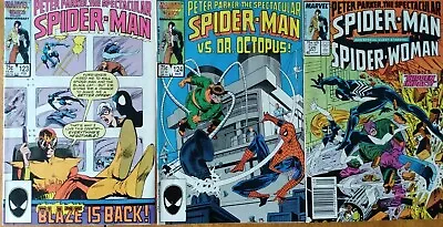 Buy Peter Parker The Spectacular Spider-Man #123 #124 #126 Marvel 1986/87 Comics • 6.30£