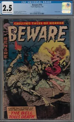Buy Beware #10-cgc 2.5- Frazetta Cvr -trojan Publ- 1954 Horror • 1,236.27£