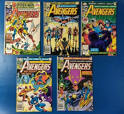 Buy The AVENGERS 214, 217-220 (1981-82) Marvel 5 Comic Lot Drax Thanos Ghost Rider • 7.44£
