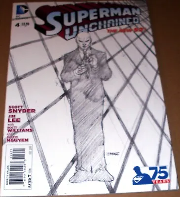 Buy Superman Unchained 4 Jim Lee 1:300 B&W Sketch Variant Cover DC 2014 Scott Snyder • 19.76£