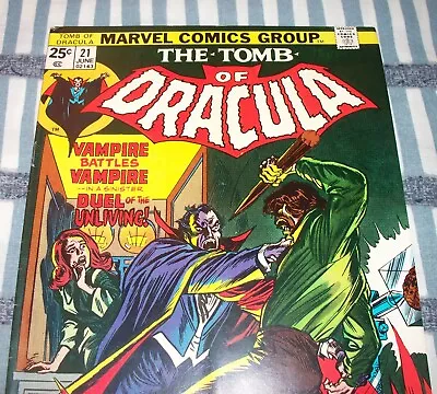Buy The TOMB Of DRACULA #21 Battle Of The Unliving From June 1974 In Fine- Condition • 15.80£