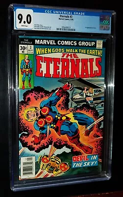 Buy CGC THE ETERNALS #3 1976 Marvel Comics CGC 9.0 Very Fine/Near Mint KEY ISSUE • 76.48£