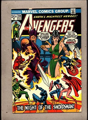 Buy Avengers #114_august 1973_vf Minus_ The Night Of The Swordsman _bronze Age! • 2.20£