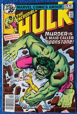 Buy Incredible Hulk #228! Marvel, 1978! First Moonstone!! Early Hulk! 9.0 Vf/nm!! • 47.30£