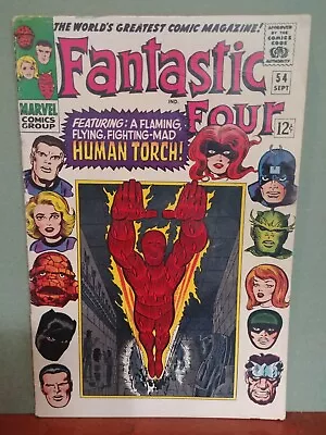 Buy Fantastic Four #54 Marvel, 1966 , 3rd App Black Panther,   3.0 • 23.27£