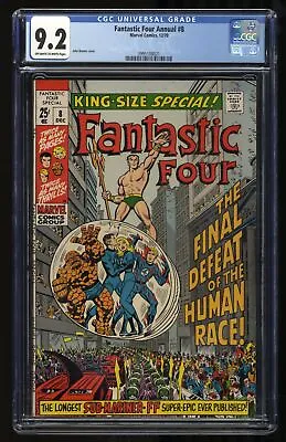 Buy Fantastic Four Annual #8 CGC NM- 9.2 Off White To White Marvel 1970 • 111.61£