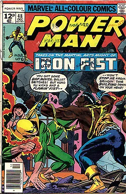 Buy POWER MAN #48 (Marvel Vol 1) Luke Cage IRON FIST 1st Meet!  Byrne-art. Dec 1977! • 22£