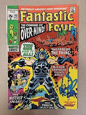 Buy Fantastic Four #113 VF- 1st Appearance Of Over-Mind Stan Lee MCU. J11 • 21.75£