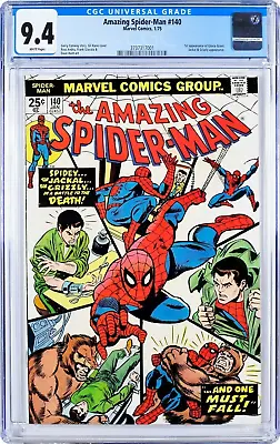 Buy Amazing Spider-Man #140 (1975) ✮ CGC 9.4, White! KEY! ⭑ 1st App GLORIA GRANT! • 157.21£