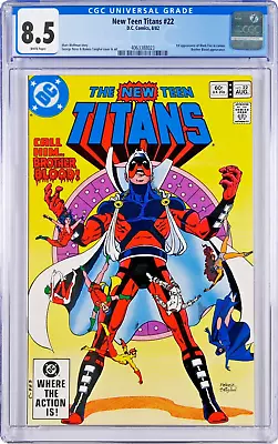 Buy New Teen Titans #22 CGC 8.5 (Aug 1982, DC) Wolfman, Brother Blood 1st Black Fire • 30.58£