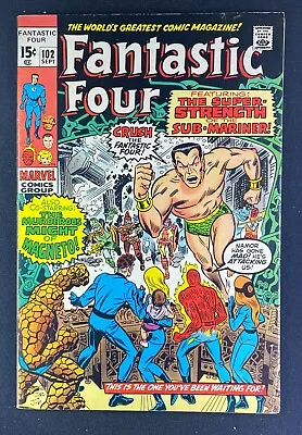 Buy Fantastic Four (1961) #102 FN (5.5) John Romita Jack Kirby Sub-Mariner • 19.71£