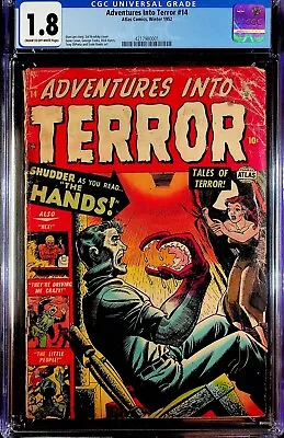 Buy Adventures Into Terror #14 CGC 1.8 Atlas Comics 1952 Stan Lee Story • 185.79£