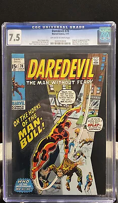 Buy Daredevil 78 CGC 7.5 - The 1st Appearance Of Man-Bull! • 119.38£