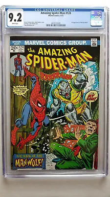 Buy Amazing Spider-Man #124 CGC 9.2 NM-    1st Appearance Man-Wolf • 988.68£
