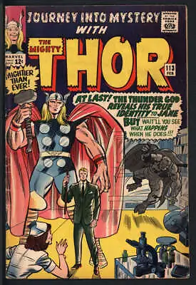 Buy Journey Into Mystery #113 4.5 // Origin Of Loki Marvel Comics 1965 • 56.92£