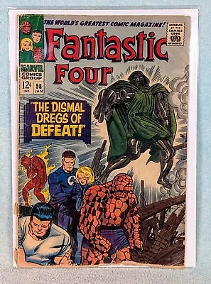 Buy Fantastic Four #58 (Marvel Comics, 1966) Doctor Doom Iconic Cover! • 19.21£