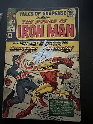 Buy Tales Of Suspense #58,1964,1st Captain America X-over2nd Kraven Signed Stan Lee • 299.58£
