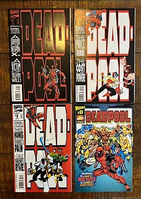 Buy Deadpool The Circle Chase #1-3, 1st Solo Series 1993 & Deadpool Wizard #0 1998 • 43.97£