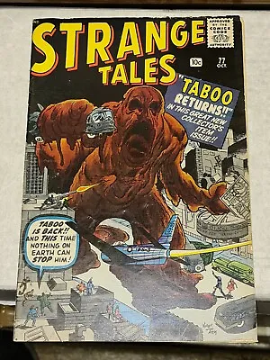 Buy Strange Tales #77 Vg (4.0) Marvel Comics October 1960 Kirby Ditko (sa)** • 89.99£
