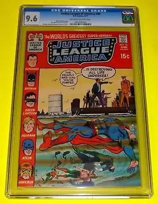 Buy 1971 JUSTICE LEAGUE OF AMERICA #90 CGC 9.6 OW-White NM+ Flash Infantino Cover • 158.12£
