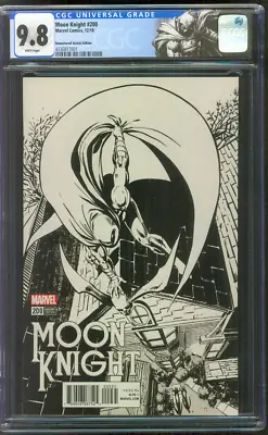 Buy Moon Knight 200 CGC 9.8 Sienkiewicz Remastered Sketch Variant 12/18 Custom Label • 158.11£