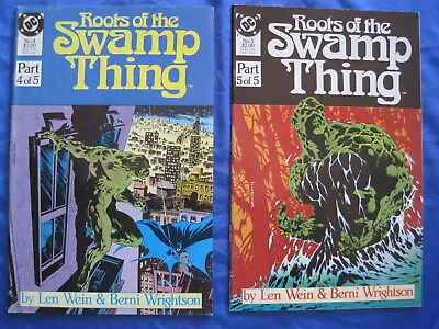 Buy ROOTS Of The SWAMP THING, 1986 DC Series, Classic WEIN & Berni WRIGHTSON #s 4, 5 • 6.99£